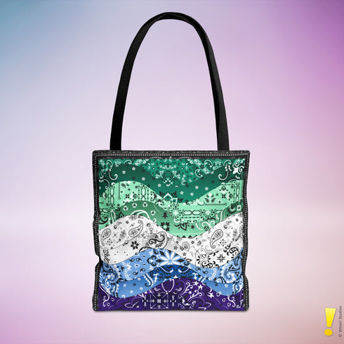 Gay Male Pride Waves Tote Bag