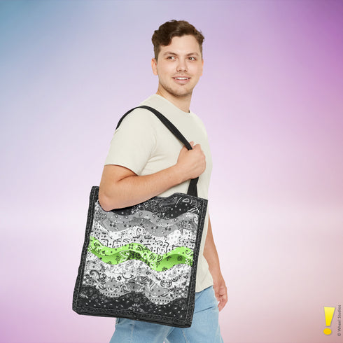 Agender Pride Waves Tote Bag