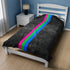 Grunge Polysexual Pride Flag Stripe Velveteen Plush Blanket