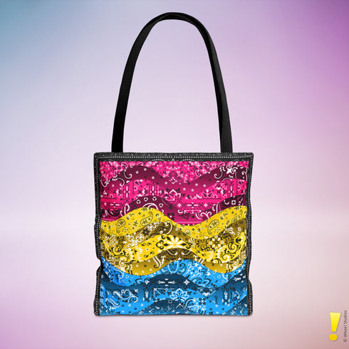 Pansexual Pride Waves Tote Bag