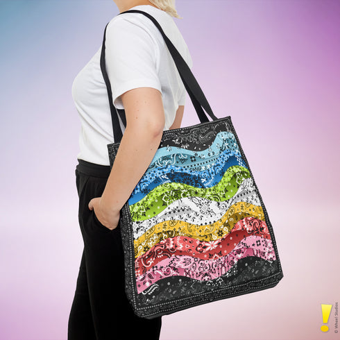 Queer Pride Waves Tote Bag