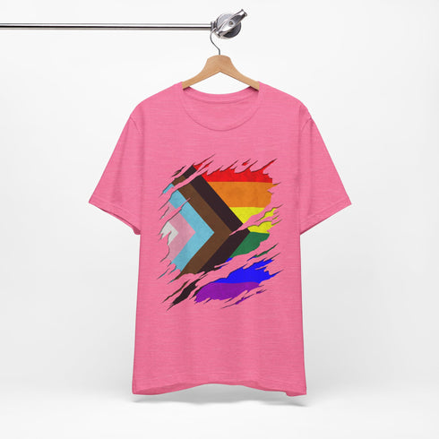 Ripped Reveal Custom Pride Flag Tee