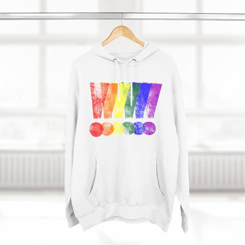 Loud & Proud Grunge Custom Pride Exclamation Hoodie
