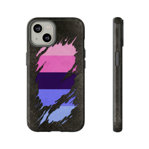 Omnisexual Pride Flag Ripped Reveal Tough Case