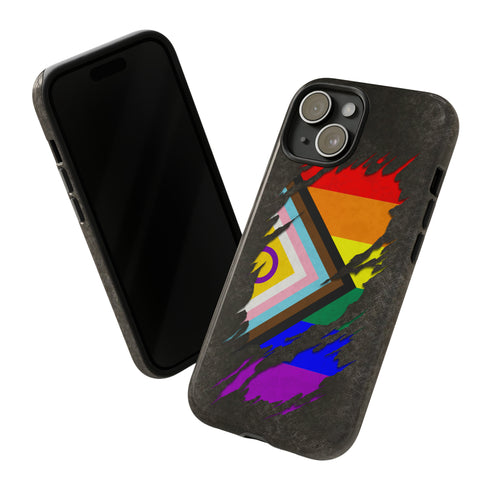 Intersex Inclusive Progress Pride Flag Ripped Reveal Tough Case