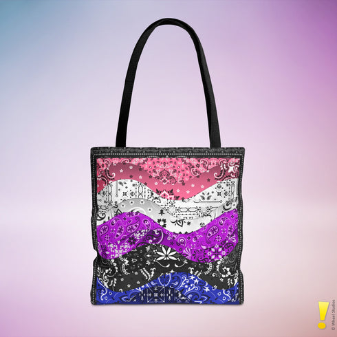 Genderfluid Pride Waves Tote Bag