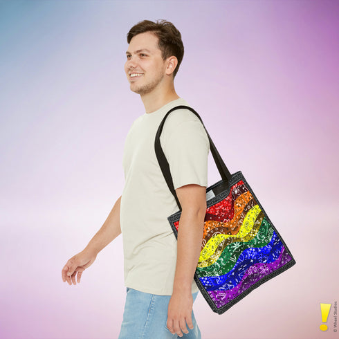 LGBTQ Rainbow Pride Waves Tote Bag