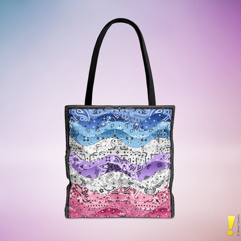 Bigender Pride Waves Tote Bag