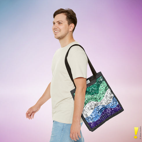 Gay Male Pride Waves Tote Bag