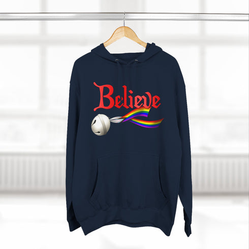 Custom Pride Believe Jingle Bell Premium Hoodie