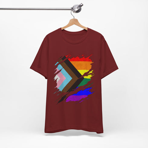 Ripped Reveal Custom Pride Flag Tee