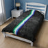 Grunge Gay Male Pride Flag Stripe Velveteen Plush Blanket