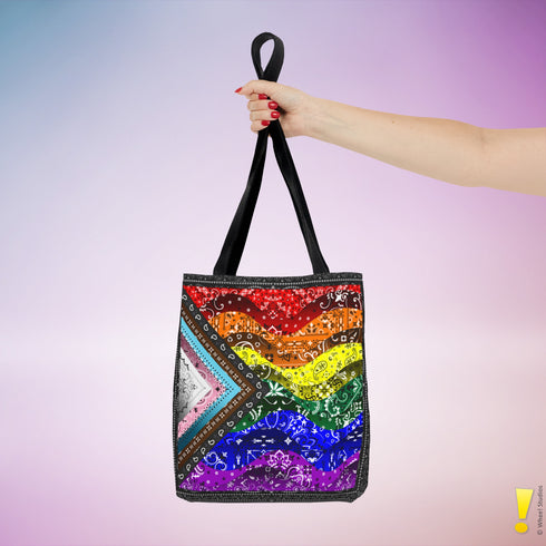 LGBTQ Progress Pride Waves Tote Bag