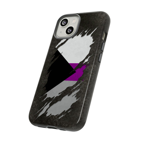 Demisexual Pride Flag Ripped Reveal Tough Case