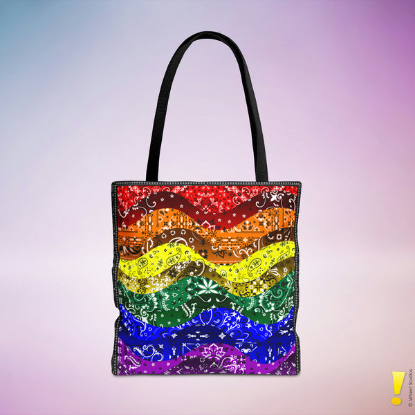 LGBTQ Rainbow Pride Waves Tote Bag