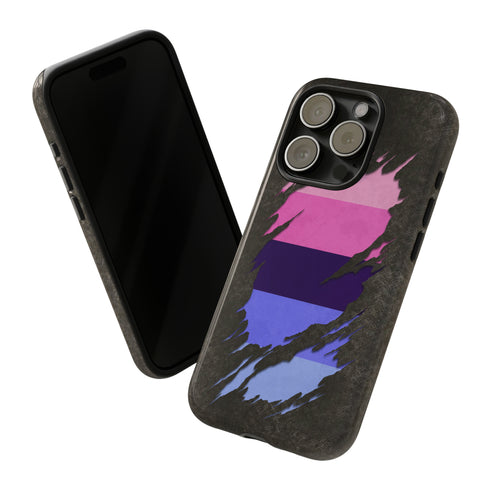 Omnisexual Pride Flag Ripped Reveal Tough Case