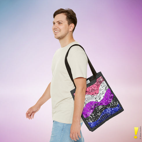Genderfluid Pride Waves Tote Bag