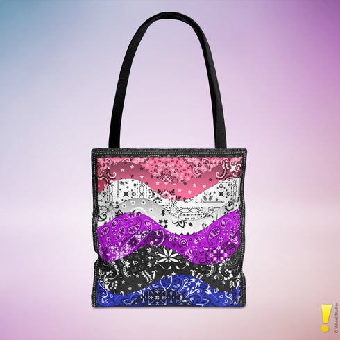 Genderfluid Pride Waves Tote Bag