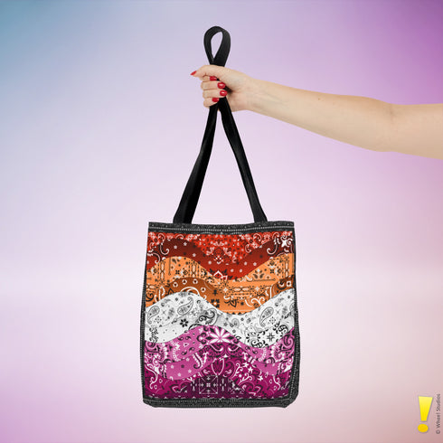 Lesbian Pride Waves Tote Bag