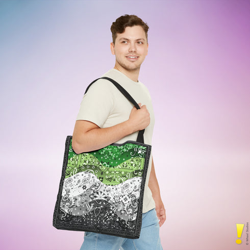 Aromantic Pride Waves Tote Bag