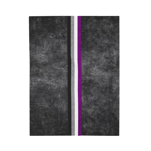 Grunge Asexual Pride Flag Stripe Velveteen Plush Blanket
