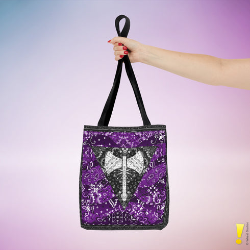 Lesbian Labrys Pride Waves Tote Bag