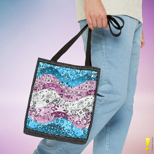 Transgender Pride Waves Tote Bag