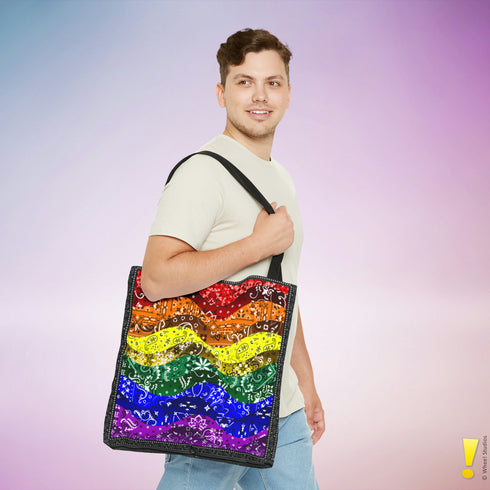 LGBTQ Rainbow Pride Waves Tote Bag