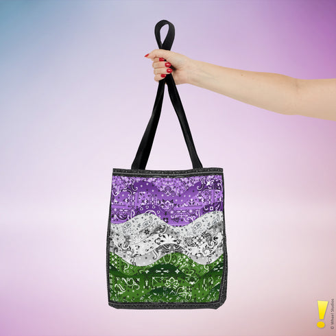 Genderqueer Pride Waves Tote Bag