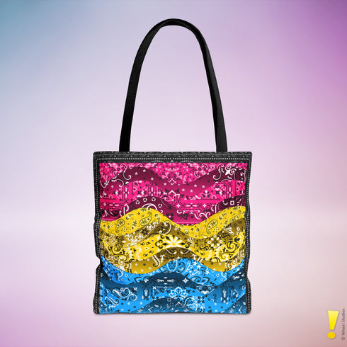 Pansexual Pride Waves Tote Bag