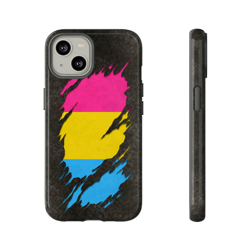 Pansexual Pride Flag Ripped Reveal Tough Case