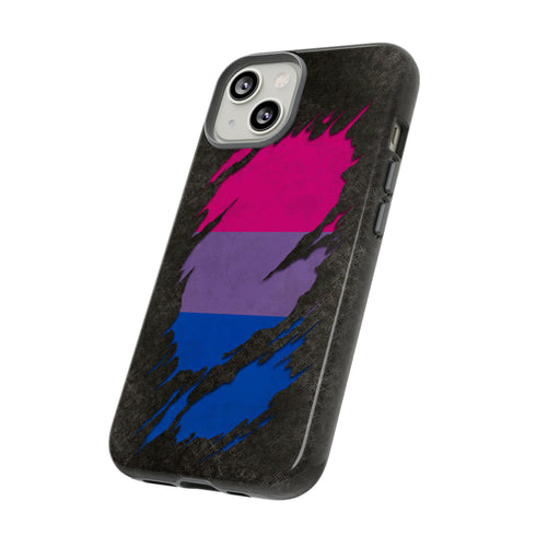 Bisexual Pride Flag Ripped Reveal Tough Case