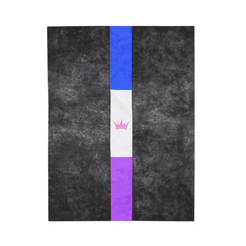 Grunge Drag Pride Flag Stripe Velveteen Plush Blanket
