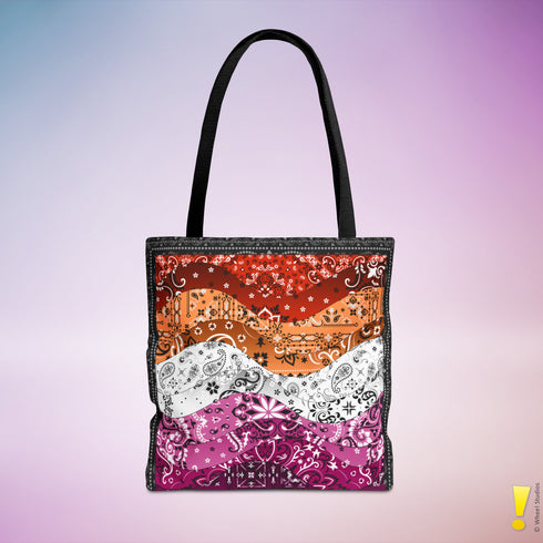 Lesbian Pride Waves Tote Bag