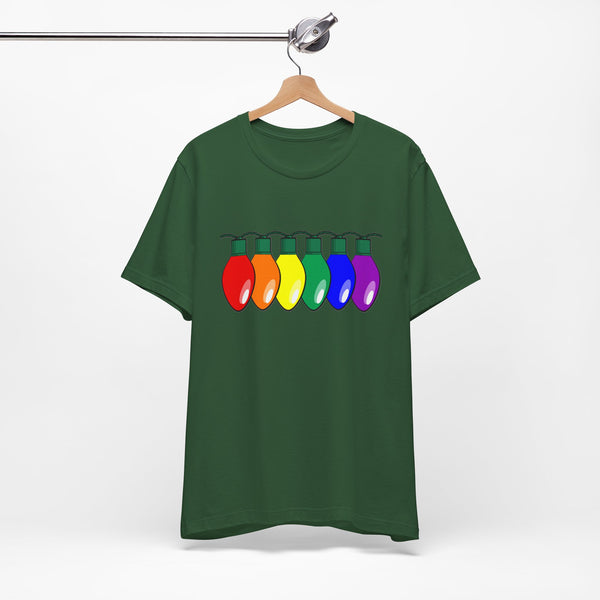 Merry & Bright Custom Pride Lights Premium Tee