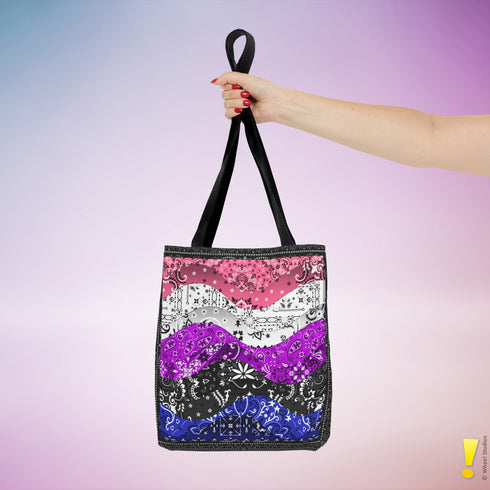 Genderfluid Pride Waves Tote Bag