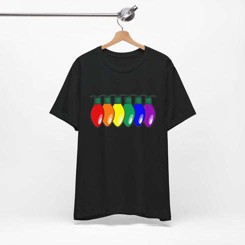 Merry & Bright Custom Pride Lights Premium Tee