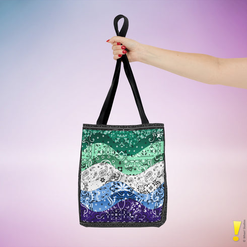 Gay Male Pride Waves Tote Bag