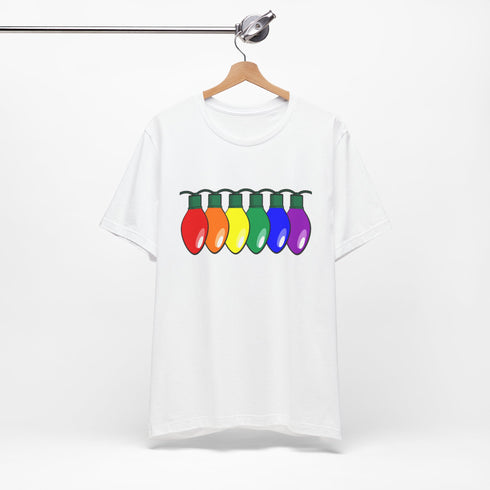Merry & Bright Custom Pride Lights Premium Tee