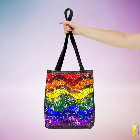 LGBTQ Rainbow Pride Waves Tote Bag