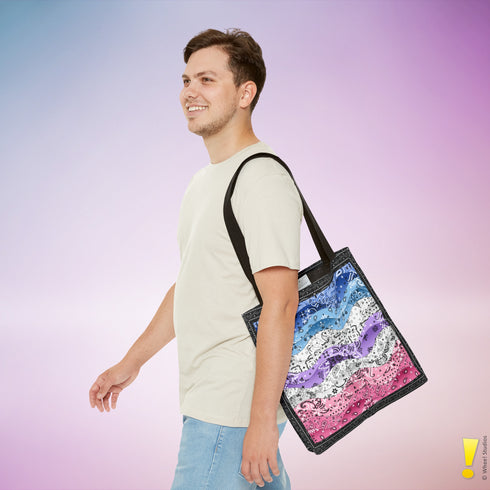 Bigender Pride Waves Tote Bag