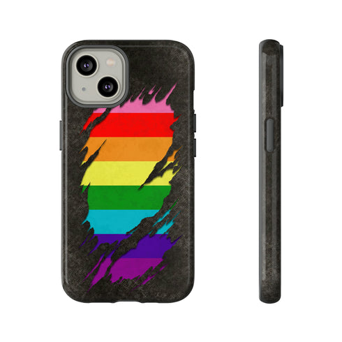 Original LGBTQ Pride Flag Ripped Reveal Tough Case