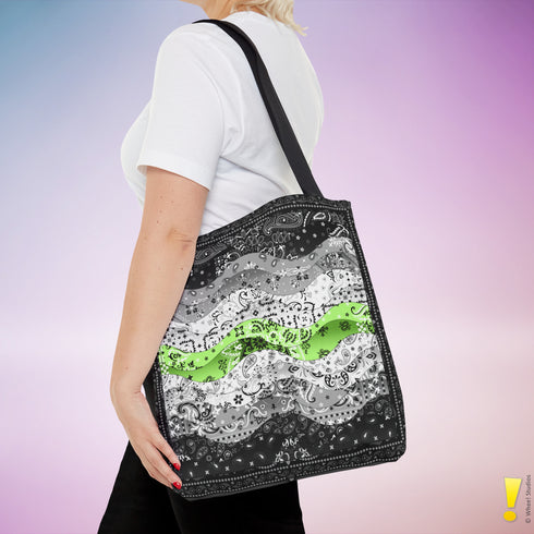 Agender Pride Waves Tote Bag