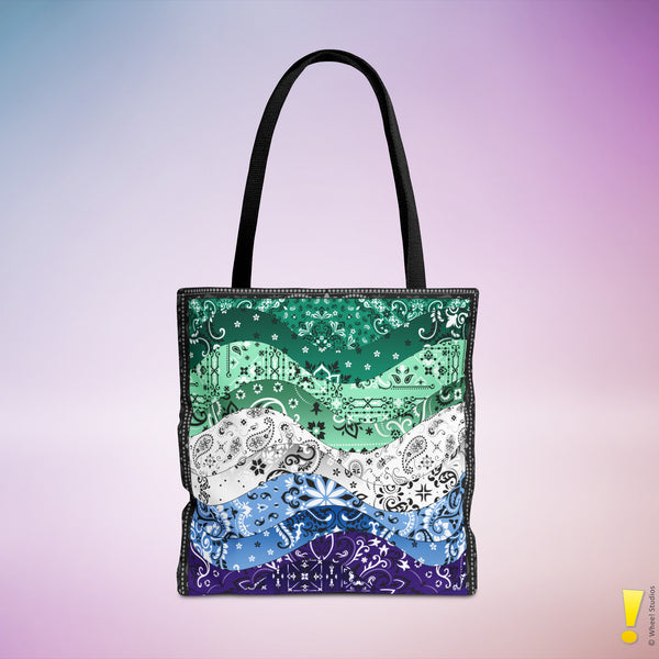 Gay Male Pride Waves Tote Bag