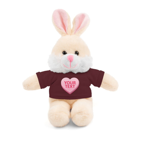 Personalized Candy Heart Stuffed Animal with Tee