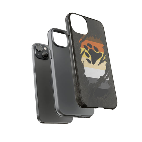 Bear Pride Flag Ripped Reveal Tough Case
