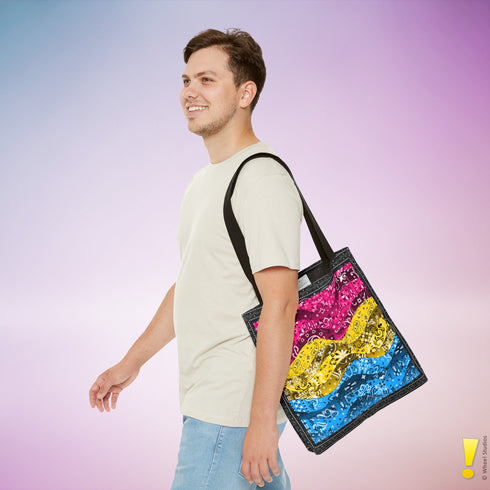 Pansexual Pride Waves Tote Bag