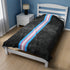 Grunge Transgender Pride Flag Stripe Velveteen Plush Blanket