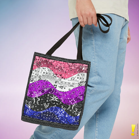 Genderfluid Pride Waves Tote Bag