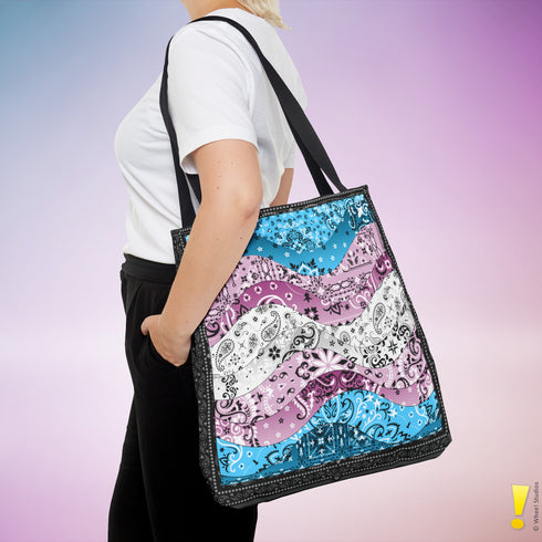 Transgender Pride Waves Tote Bag